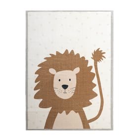 Waschbarer Spielteppich - Simba Lion Braun - sfeer