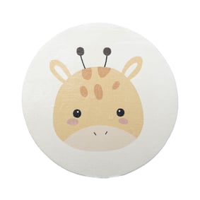 Waschbarer Spielteppich Rund - Sammy Giraffe Gelb - sfeer