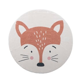 Waschbarer Spielteppich Rund - Sammy Fox Orange - sfeer
