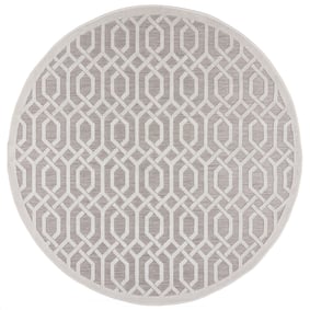 In- & Outdoor Teppich Rund - Piatto Mataro Creme Weiß - sfeer