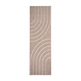Balkonteppich - Sierra Curves Beige Creme - sfeer