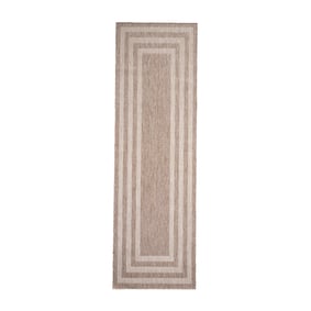 Balkonteppich - Sierra Frame Beige Creme - sfeer