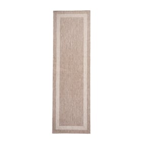 Balkonteppich - Sierra Border Beige Creme - sfeer