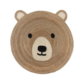 Kinderteppich Rund - Julio Bear Braun - sfeer