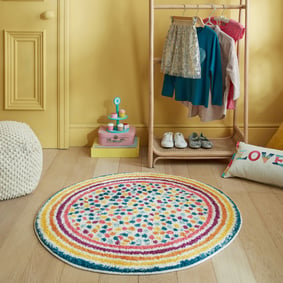 Bunter Kinderteppich Rund - Radiso Spot Multicolor