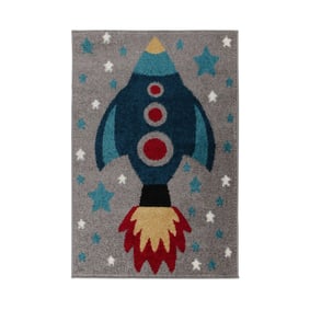 Kinderteppich - Rocco Rocket Grau Blau - product