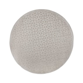 In- & Outdoor Teppich Rund - Piatto Argento Grau Weiß - sfeer