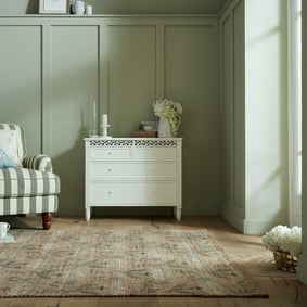 Jute Teppich - Amilio Floral Braun