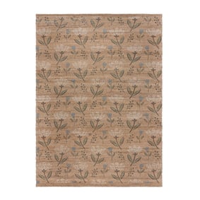 Jute Teppich - Amilio Floral Braun - sfeer
