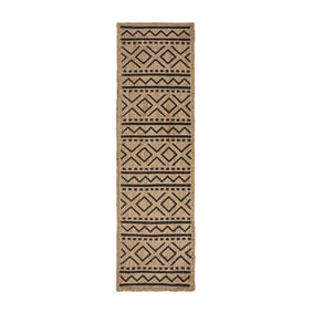 Jute Läufer - Lucio Geo Beige - sfeer