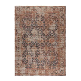 Jute Teppich - Mauro Vintage Braun Blau - sfeer