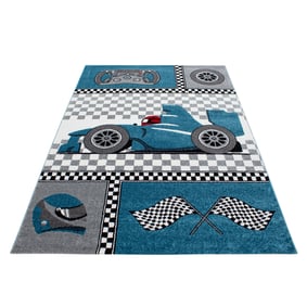 Teppich Kinderzimmer - Mila  Auto Blau - sfeer