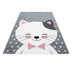 Kinderzimmerteppich - Anna Katze Rosa - sfeer