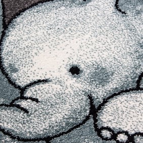 Kinderteppich Rund - Anna Elefant Blau - sfeer