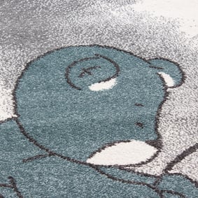 Teppich Kinderzimmer Rund - Anna Bär Blau - sfeer