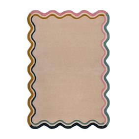 Wollteppich Organisch - Leo Beige Bunt - sfeer