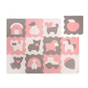 Foam Puzzlematte - Sam Bauernhof Rosa - sfeer