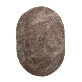 Shaggy Teppich Oval - Blaze Taupe - sfeer