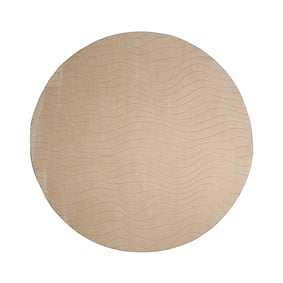 Runder Teppich Wohnzimmer - Charm Waves Beige - sfeer