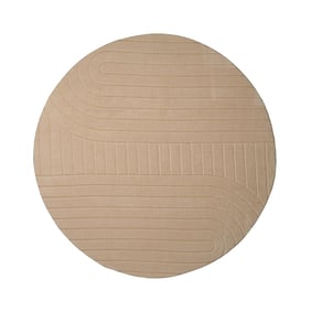 Runder Teppich Wohnzimmer - Charm Arches Beige - sfeer