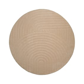 Runder Teppich Wohnzimmer - Charm Curves Beige - sfeer
