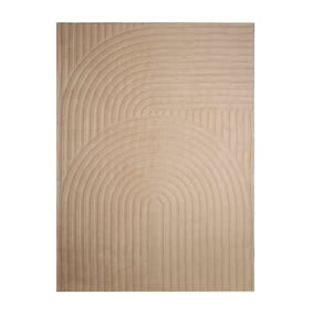 Teppich Wohnzimmer - Charm Curves Beige - sfeer