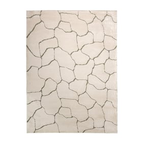 Teppich Wohnzimmer - Yune Stone Creme Grün - sfeer