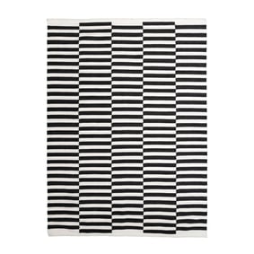 Baumwollteppich - Dazzle Blocks Schwarz Weiß - sfeer