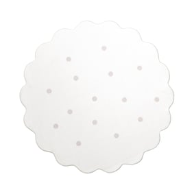 Teppich Kinderzimmer Rund - Cloudy Dots Weiß - sfeer
