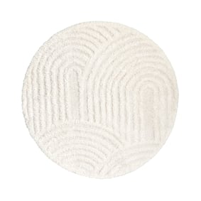 Teppich Skandinavisch Rund - Lova Arches Creme - sfeer