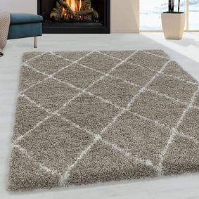 Berberteppich - Agadir Lines Beige Creme