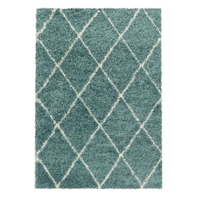 Berberteppich - Agadir Lines Blau Creme - sfeer