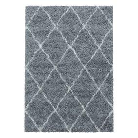 Berberteppich - Agadir Lines Grau Creme - sfeer