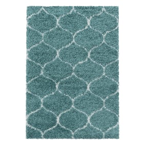 Berberteppich - Agadir Circle Blau Creme - sfeer
