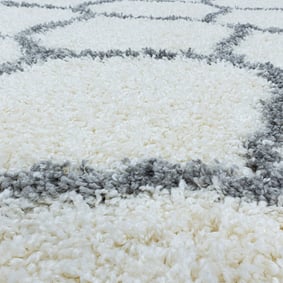 Berberteppich Rund - Agadir Circle Creme Grau - sfeer