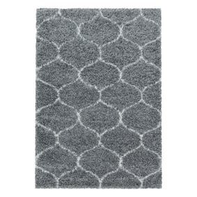 Berberteppich - Agadir Circle Grau Creme - sfeer