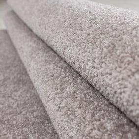 Kurzflor Teppich Rund - Asa Beige - sfeer