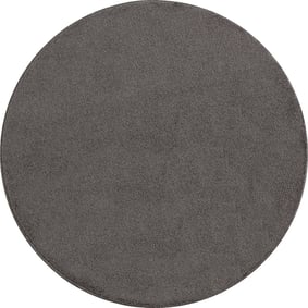 Kurzflor Teppich Rund - Asa Dunkelgrau