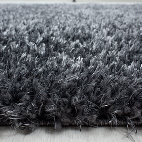 Hochflor Teppich Rund - Blushy Dunkelgrau - sfeer