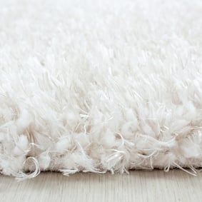Hochflor Teppich Rund - Blushy Creme Weiß - sfeer