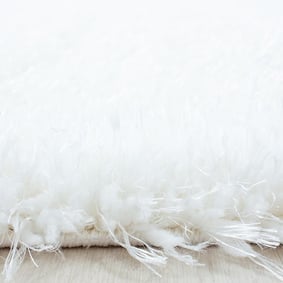 Hochflor Teppich Rund - Blushy Weiß - sfeer