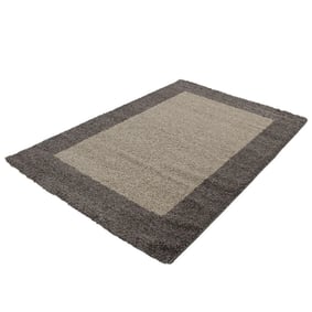Hochflor Teppich - Edge Taupe - sfeer