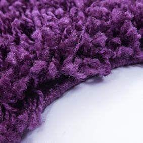 Hochflor Teppich Rund - Edge Lila - sfeer