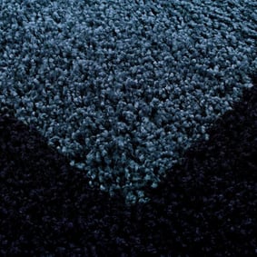 Hochflor Läufer - Edge Blau - sfeer