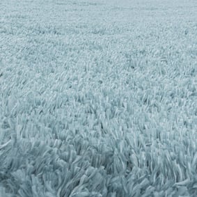 Hochflor Teppich Rund - Fuzzy Hellblau - sfeer