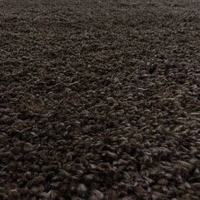 Hochflor Teppich Rund - Fuzzy Braun - sfeer