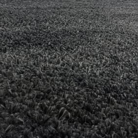 Hochflor Teppich Rund - Fuzzy Dunkelgrau - sfeer