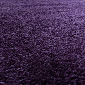 Hochflor Teppich Rund - Fuzzy Lila - sfeer