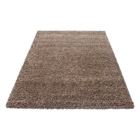 Hochflor Teppich - Life Hellbraun - sfeer