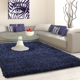 Hochflor Teppich - Life Blau